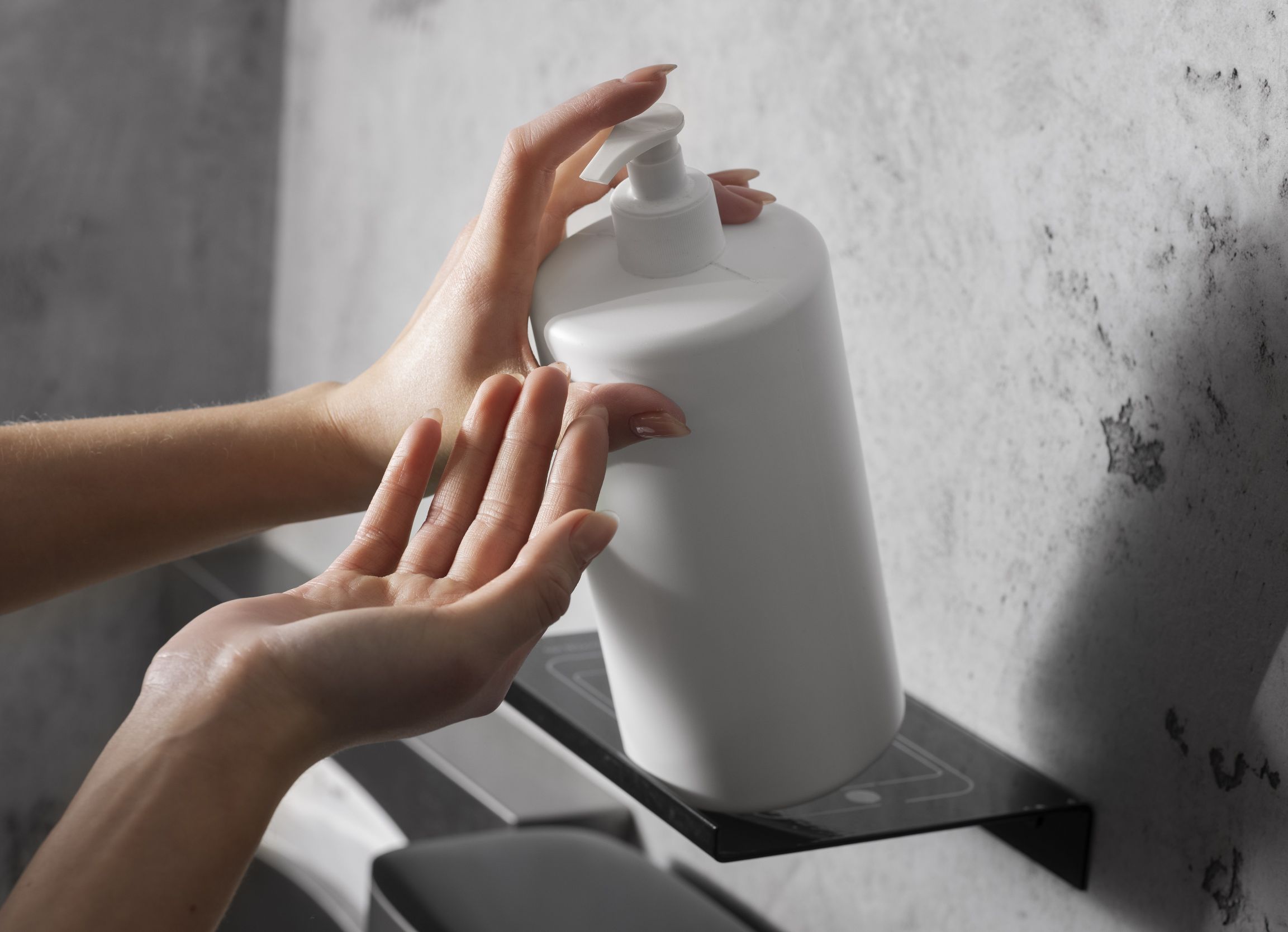 Dispensing Pump on The Lotion, Shampoo, or Soap Dispensing Pump on The Lotion, Shampoo, or Soap